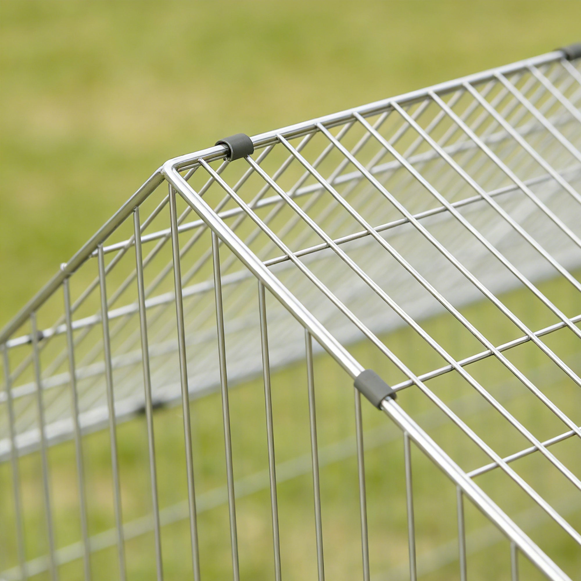 PawHut Outdoor and Indoor Rabbit and Chicken Cage with Sunshade and Metal Grille, for Small Animals, Ducks, Chickens, 180x75x75 cm, Green