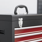 HOMCOM Tool Trolley 5 Drawers, Removable Box and Cabinet with Steel Key, Red - Borgè