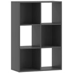 HOMCOM Cube Bookcase with 6 Storage Shelves, Wooden, 61.5 x 29.5 x 91.5 cm, Black