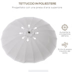 Garden and Terrace Umbrella 2.5x2.5 m with Crank and 18 Ribs and Tiltable, Grey