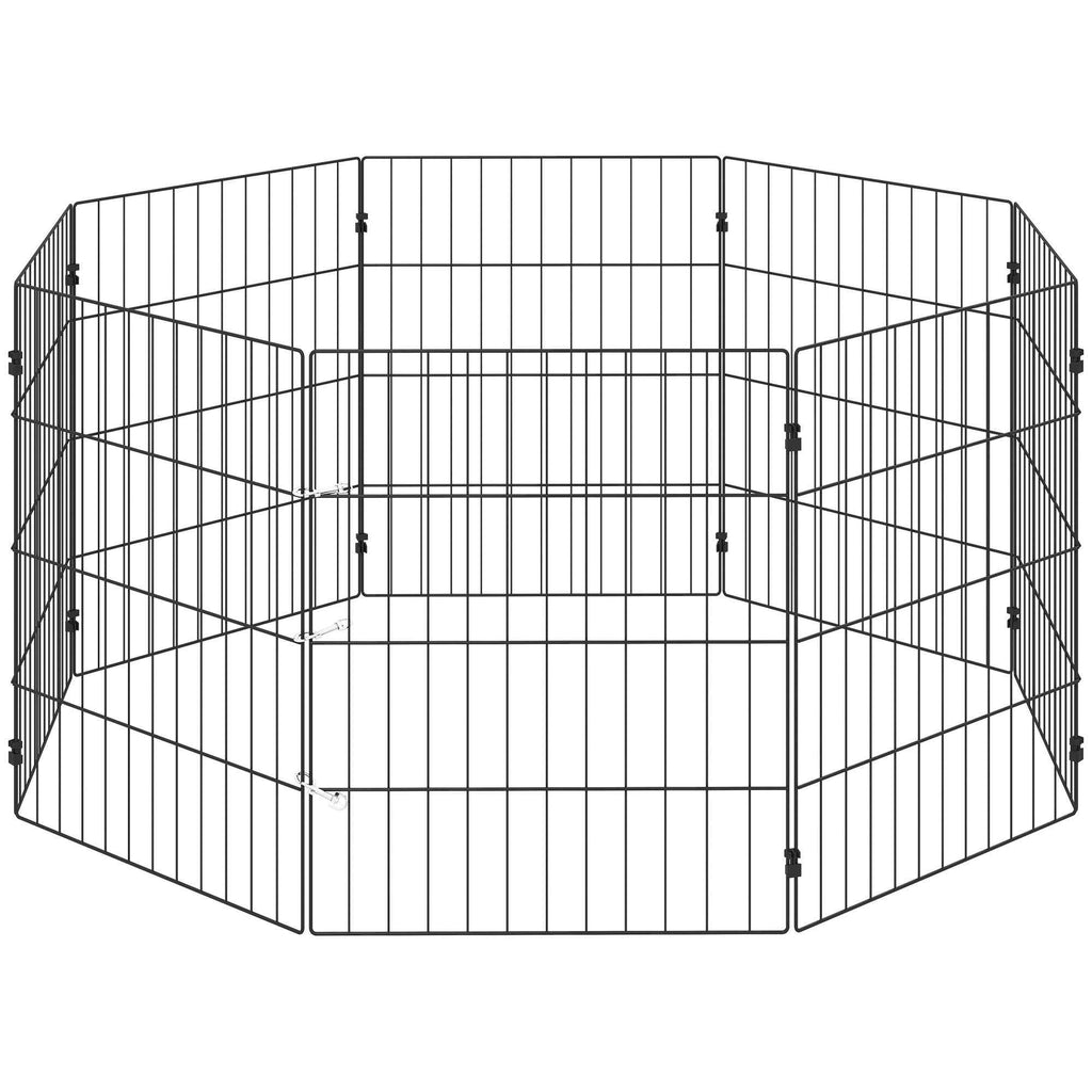 PawHut Dog Playpen, Expandable and Foldable, 50 x 60 cm, Black