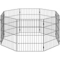 PawHut Dog Playpen, Expandable and Foldable, 50 x 60 cm, Black