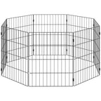 PawHut Dog Playpen, Expandable and Foldable, 50 x 60 cm, Black