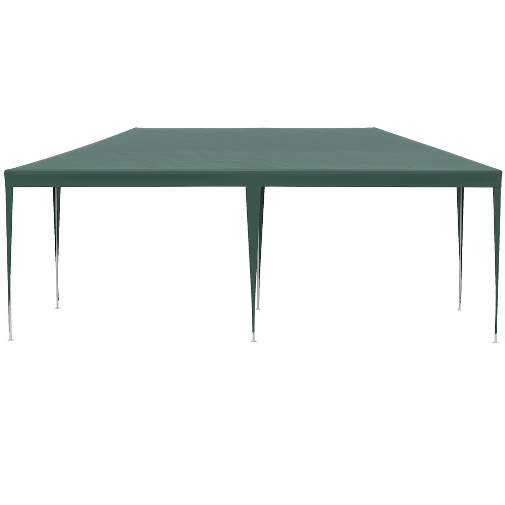 6x3m Garden Gazebo for Events with Removable Walls and Transparent Windows, Green