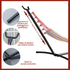 Adjustable Hammock Support Frame Max. 120kg 280x120x110cm Black