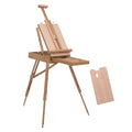 HOMCOM Tripod Easel with Drawer, Palette and Adjustable Shoulder Strap, Beech Wood, Wood Color