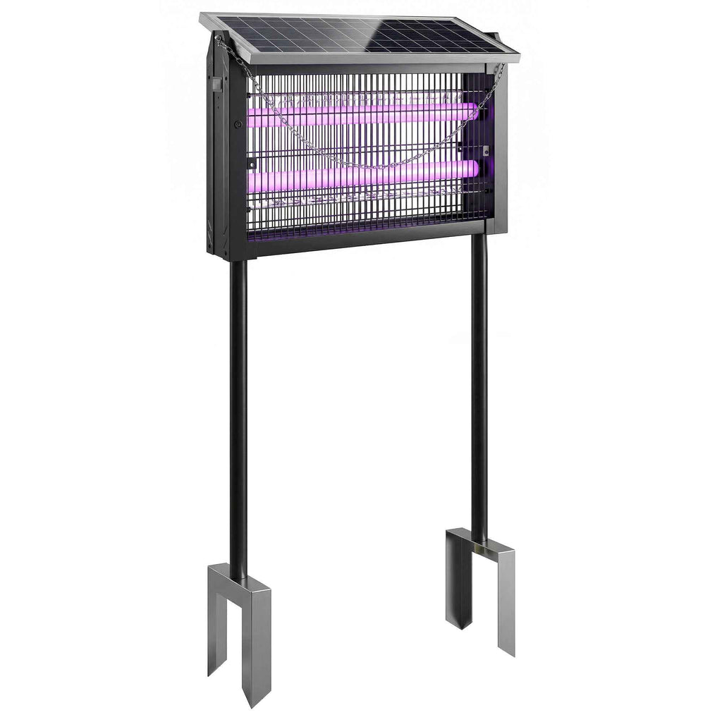 Outsunny Solar-Powered Outdoor Mosquito Lamp with Protective Net, 45x18x90 cm, Black
