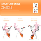 Folding Exercise Bike with 8-Level Magnetic Resistance, Heart Rate Sensor, 2.5kg Flywheel, Orange