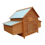 Wooden Chicken Coop with Waterproof Roof, Prefabricated Outdoor Chicken Coop, 160x98. 5x107cm - Borge' Group Limited