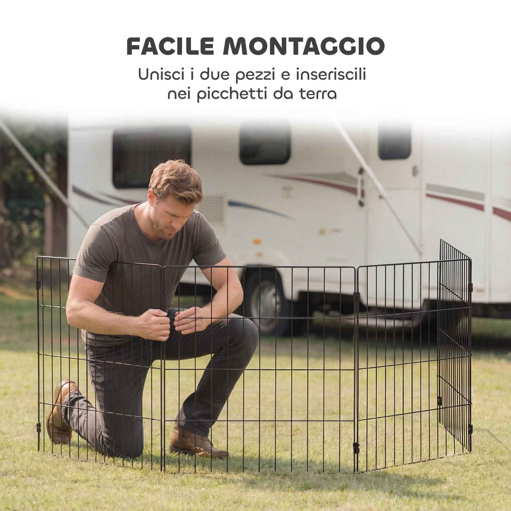 PawHut Dog Playpen, Expandable and Foldable, 50 x 60 cm, Black
