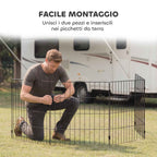 PawHut Dog Playpen, Expandable and Foldable, 50 x 60 cm, Black