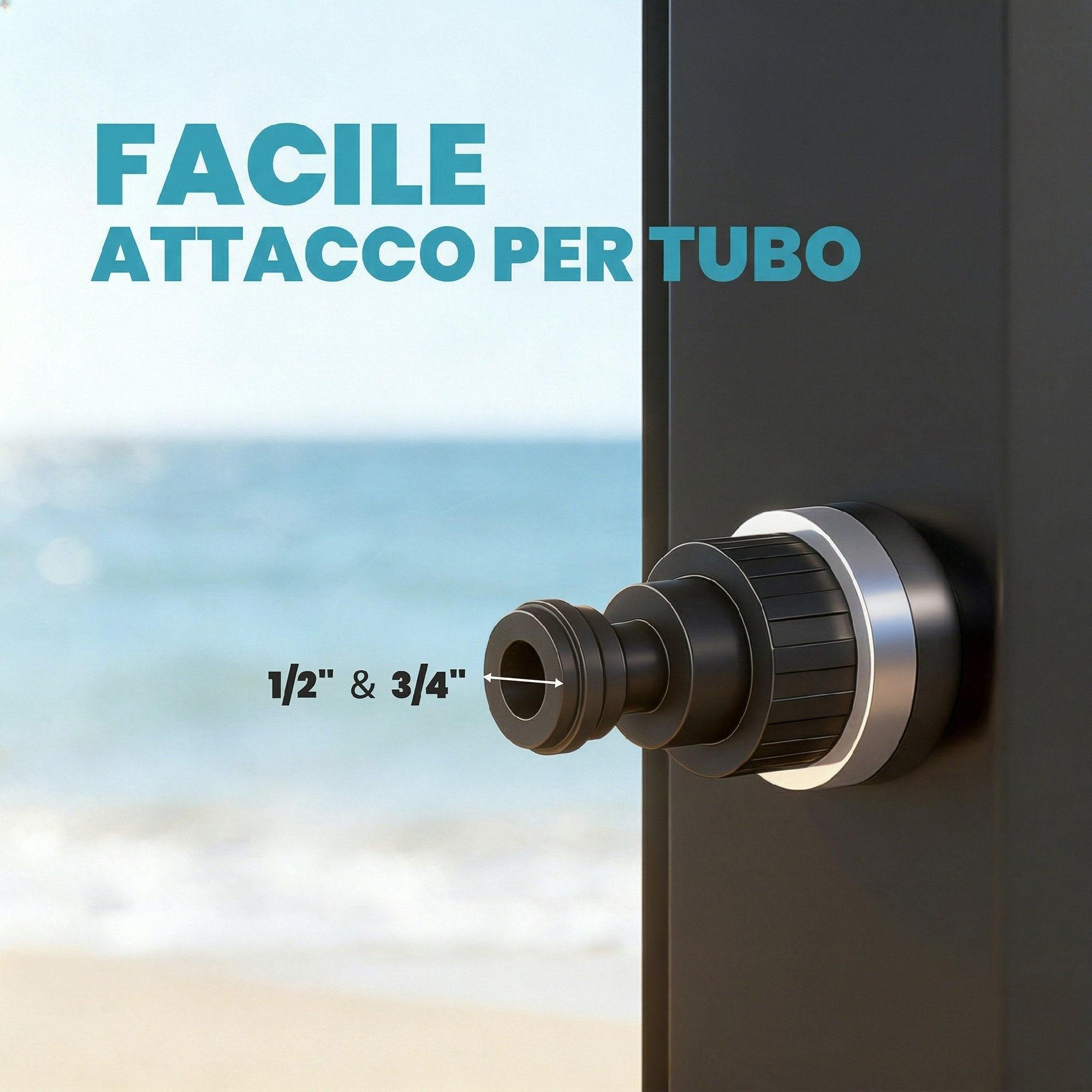 Outsunny 60L Solar Shower, Outdoor Garden Shower with 2 Heated Shower Heads