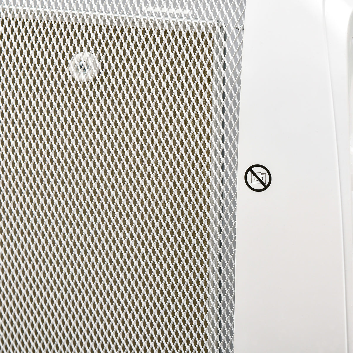 HOMCOM 1000W/2000W Electric Mica Heater with Adjustable Thermostat, 4 Wheels, 15-20 m², White