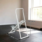 SPORTNOW Folding Vertical Climber Stepper with Adjustable Handle, Non-Slip Pedals and LCD Monitor, White