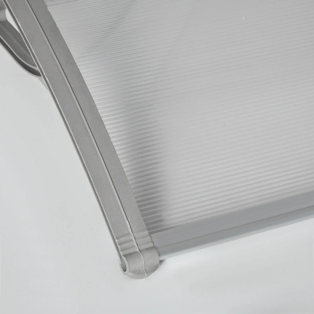 100x80cm Anti-UV Polycarbonate Outdoor Canopy for Doors and Windows - Borge' Group Limited
