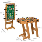 Folding Wooden Table Football with 6 Rods, 18 Players and Scoreboard, 69x37x70cm - Borge' Group Limited