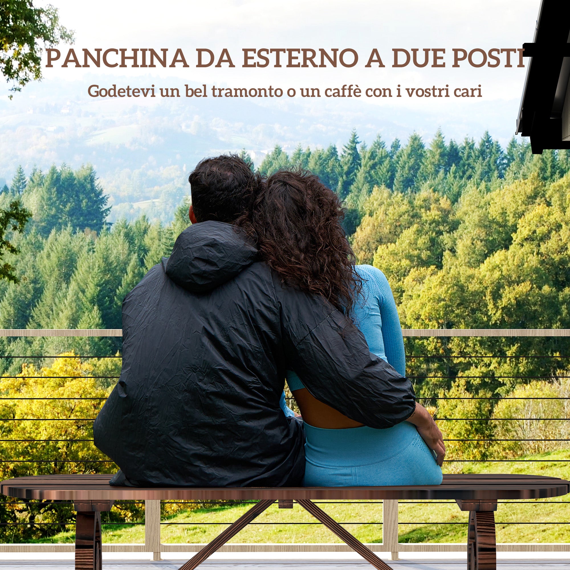 Garden Bench with Wagon Wheel Legs and Slatted Seat, 120x29x39cm, Brown