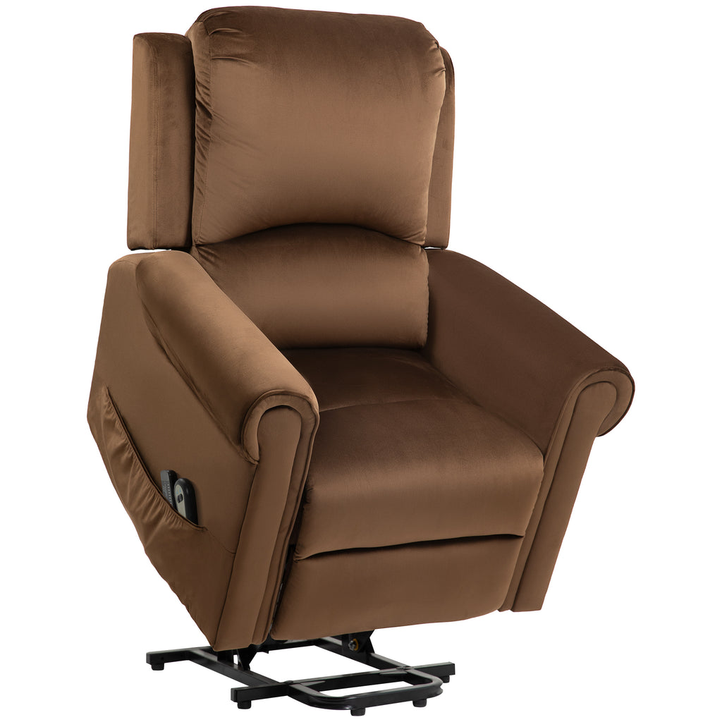 135° Reclining Lift Massage Chair with Remote Control, 88x92x106 cm, Dark Brown