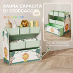Children's Toy Storage Shelf, 3-Tier, Green