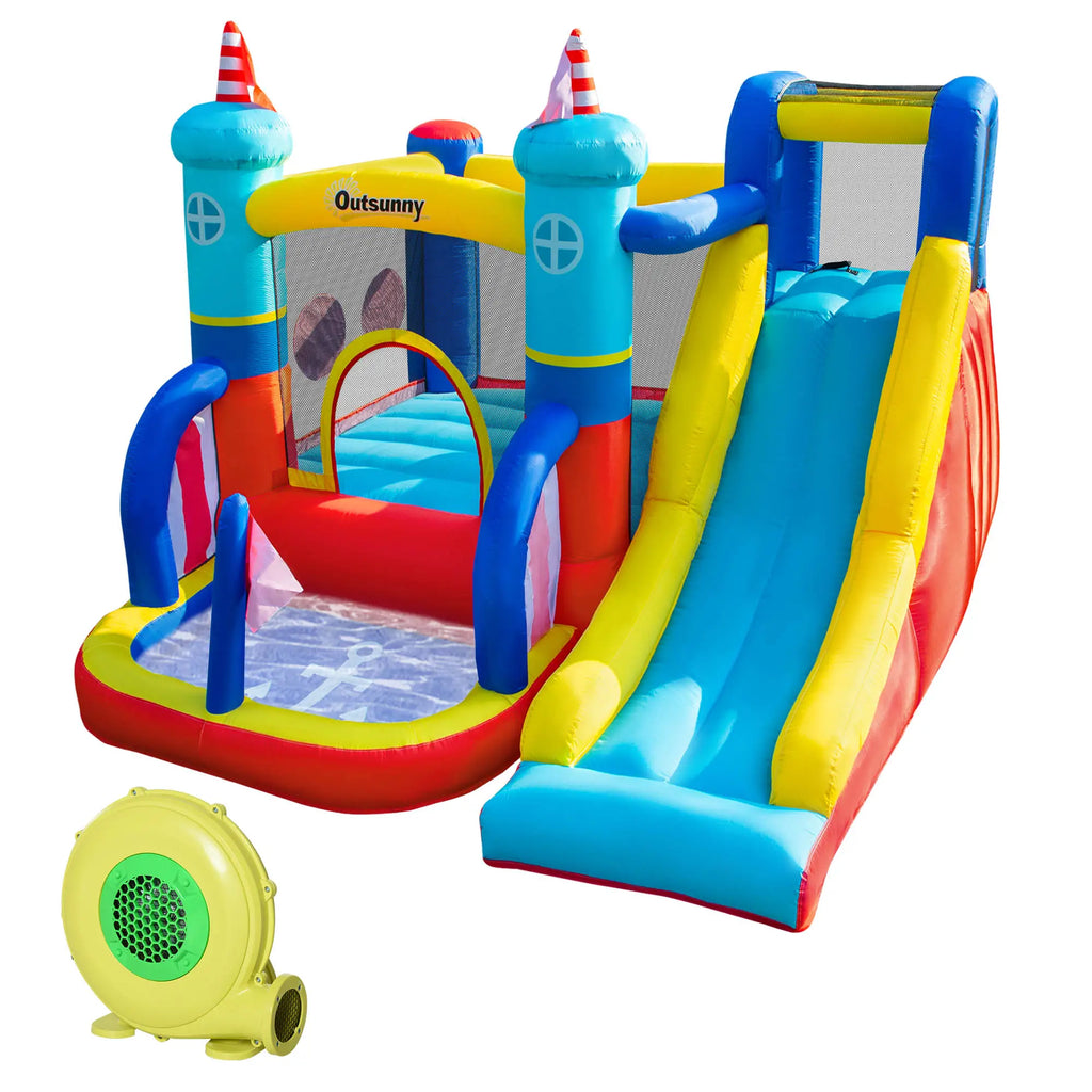 Inflatable Castle 4 in 1 Children 3-8 Years, Slide and Pool, 265x260x200cm - Borge' Group Limited