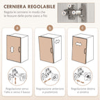 Kitchen Pantry with 3 Open Shelves, 3 Drawers and 2 Cabinets, Wooden, 101x39x180.5 cm, White and Wood Color