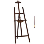 HOMCOM Painting Easel, 135cm Tripod Easel for Canvas Painting, Adjustable Pine Wood Easel, Portable and Foldable with Brush for Studio, Artists and Painters, Coffee
