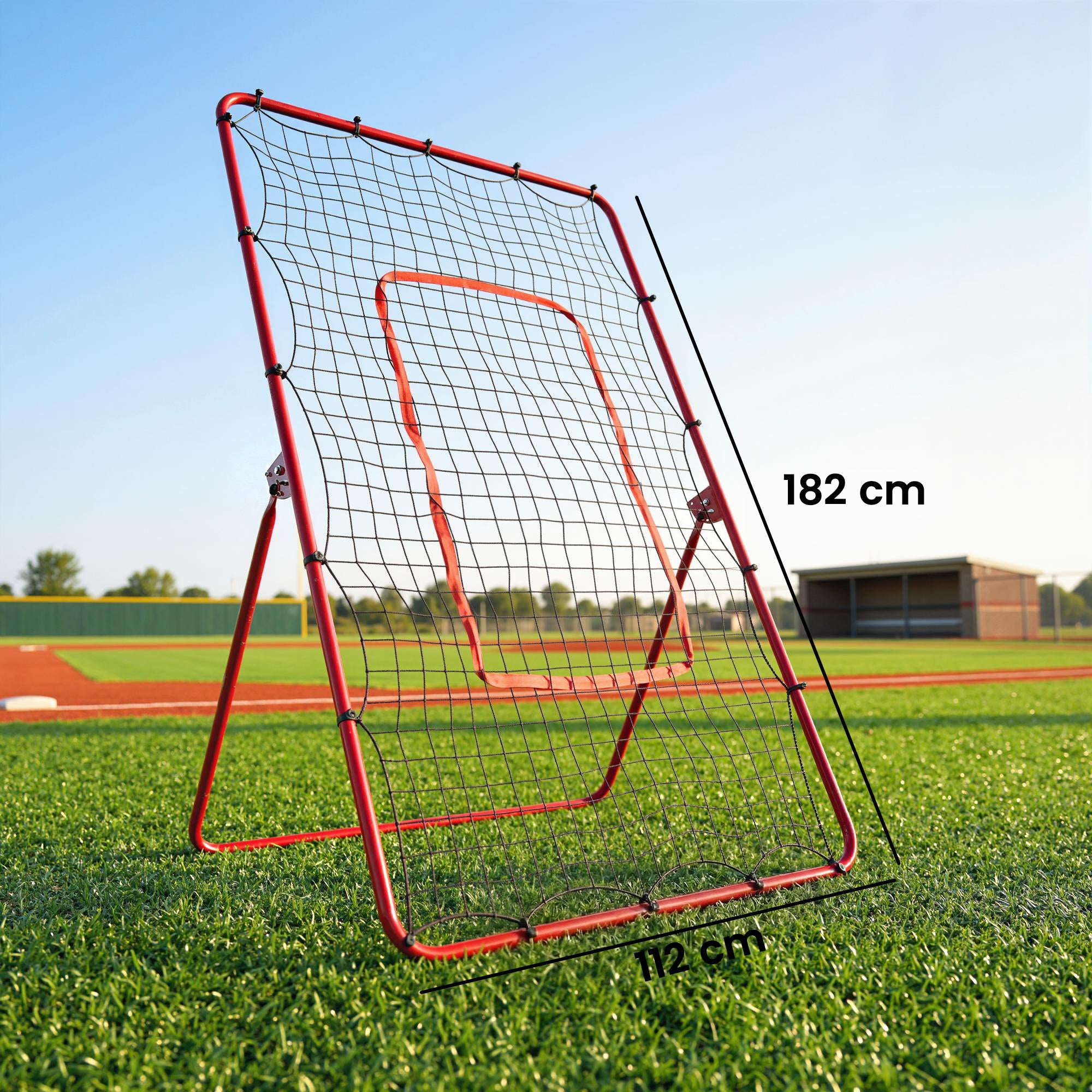 SPORTNOW Portable Baseball Rebound Net with 4 Adjustable Angles.