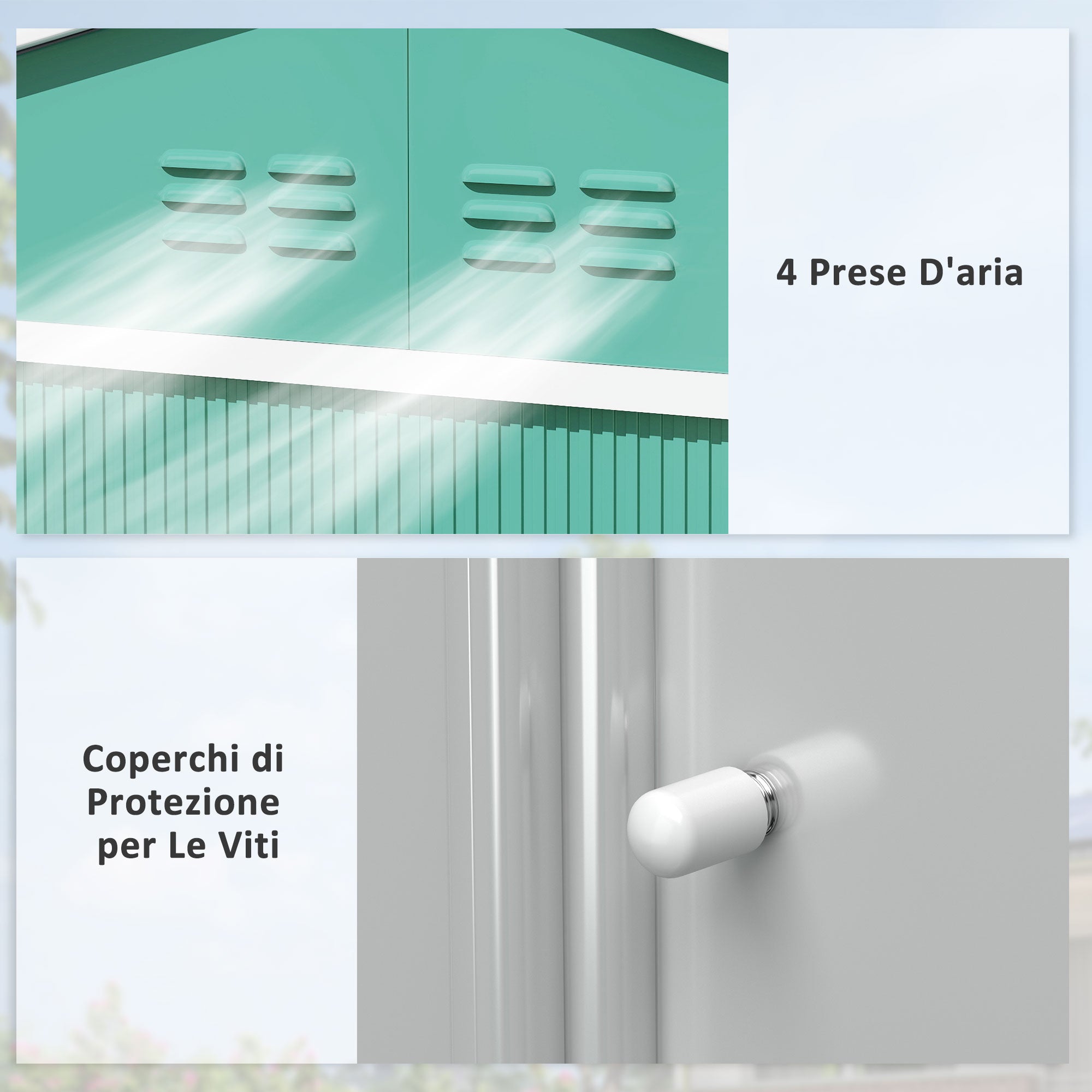 Steel Tool Shed with Sloped Roof and 2 Sliding Doors, 277x195x192 cm, Dark Green