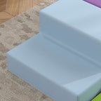 Set of 4 Soft Building Blocks for Kids Ages 1-3 Years, Foam and PU Leather, Climbing Toys, Multicolor