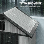 Outsunny Garden Shed 160L x 98D x 217H cm, Plastic, Double Lockable Doors, Grey