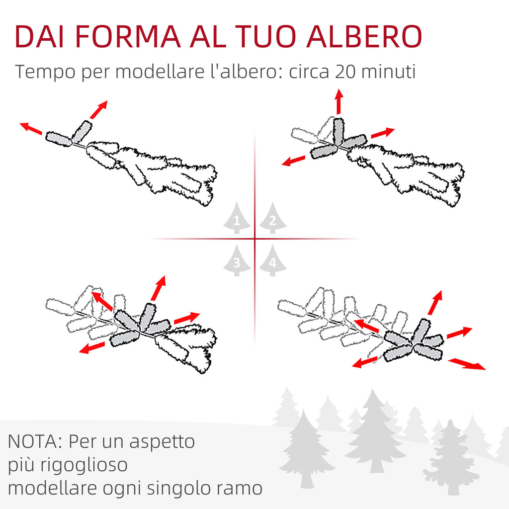 150cm Christmas Tree with 420 Fireproof PVC Branches, Christmas Tree with Decorations and Thick Branches, Green