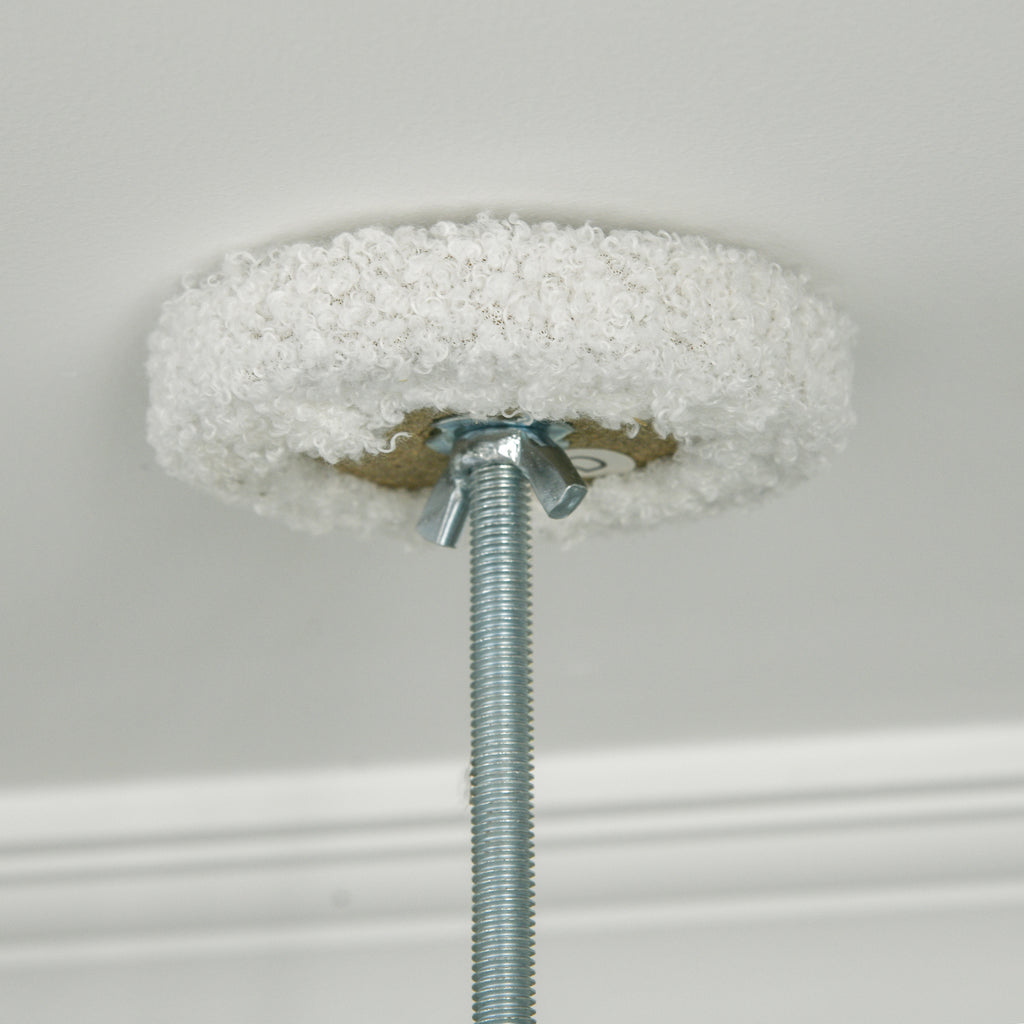 Ceiling Cat Tree with Adjustable 225-255cm Pole, Ball and Platforms, White