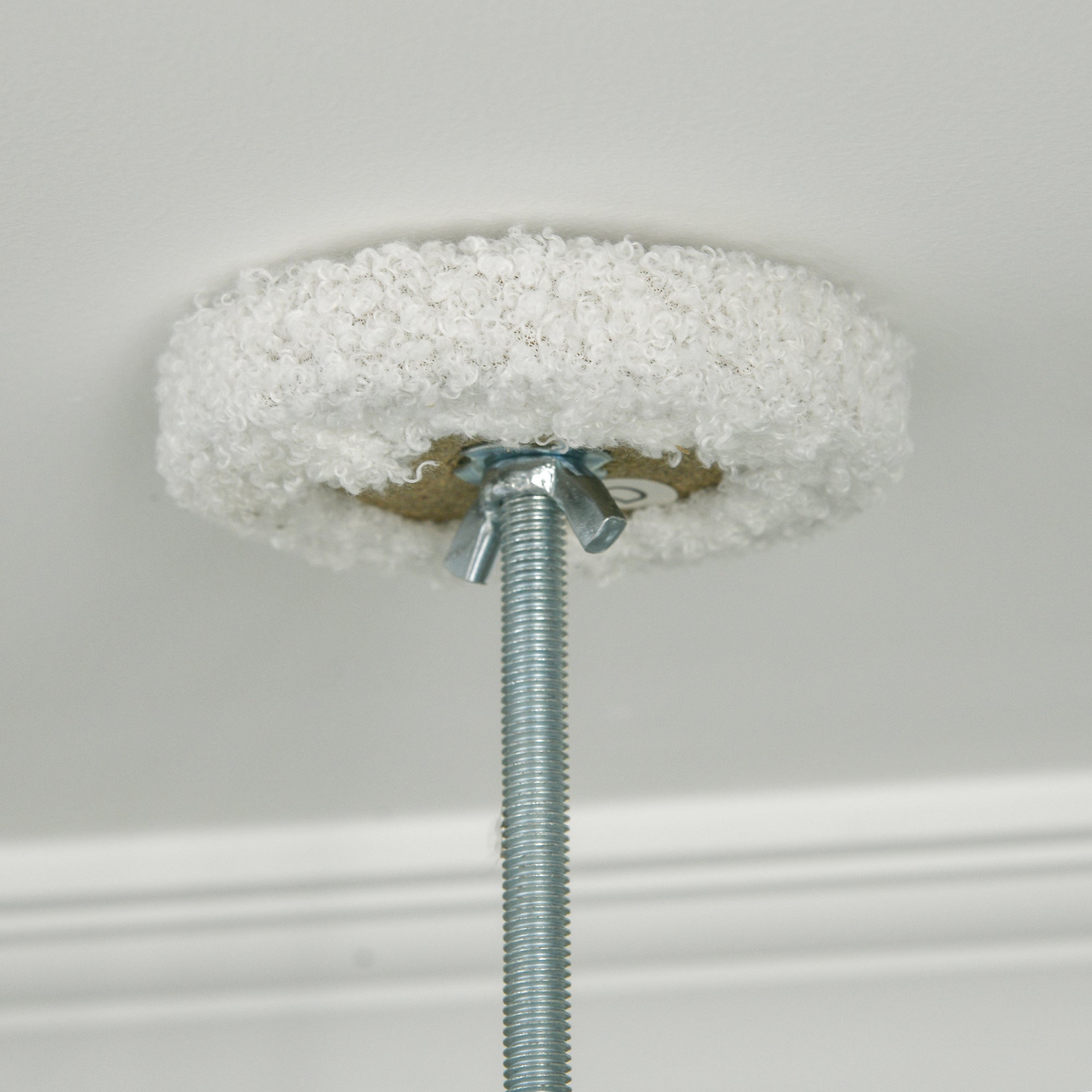 Ceiling Cat Tree with Adjustable 225-255cm Pole, Ball and Platforms, White