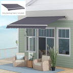 Replacement Cover for Retractable Arm Awning in Anti-UV Polyester 3.6x2.5 m, Gray