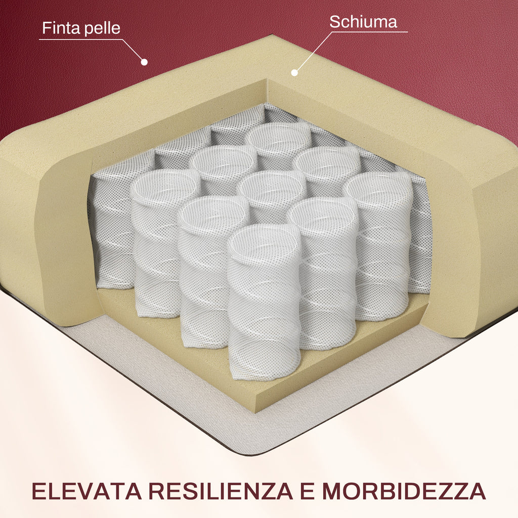 Massage Relax Chair with Remote Control and 8 Programs, Reclining and Footrest, Red