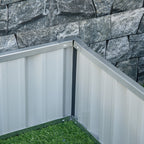 Steel Raised Garden Bed, Open Bottom and Assembly Without Tools, 90x90x30cm - Borgè