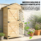 Outsunny Outdoor Cabinet: Garden Shed with Ventilated Door and Anti-Tip Kit.