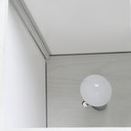 40W Floor Lamp with 3 Shelves and Foot Switch, Made of Wood and Acrylic, 26x26x160 cm, White