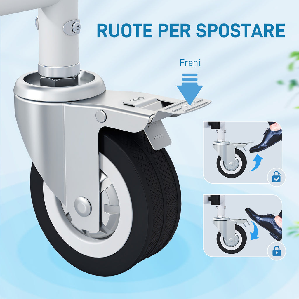 Wheelchair with Waterproof Toilet 4 in 1 with Folding Footrest, in Aluminum and Plastic, Black