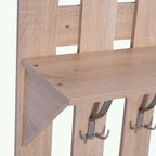 3-in-1 Wardrobe Furniture Set with Mirror and Shoe Rack for Entrance Hallway, Chipboard, 90 x 21.5 x 116cm, Oak