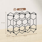 Honeycomb Geometric Design Wine Rack, Black