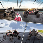 AIYAPLAY Electric Ride-On Toy Car for Kids 3-8 Years Old, 12V, Licensed by KAWASAKI, Dual Motor, Remote Control and Music, Yellow