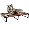 Foldable Dog Bed with Mesh Fabric for Indoor and Outdoor Use, 107 x 61 x 20 cm, Brown