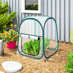 Mini Pop Up Greenhouse with Plastic Cover, Roller Window and Bag, 70x70x80 cm, Transparent