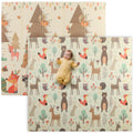 Forest Themed Children's Rug for 0-6 Years Old with Waterproof Surface in Multi-Color XPE, 196x176x1.5 cm