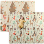 Forest Themed Children's Rug for 0-6 Years Old with Waterproof Surface in Multi-Color XPE, 196x176x1.5 cm
