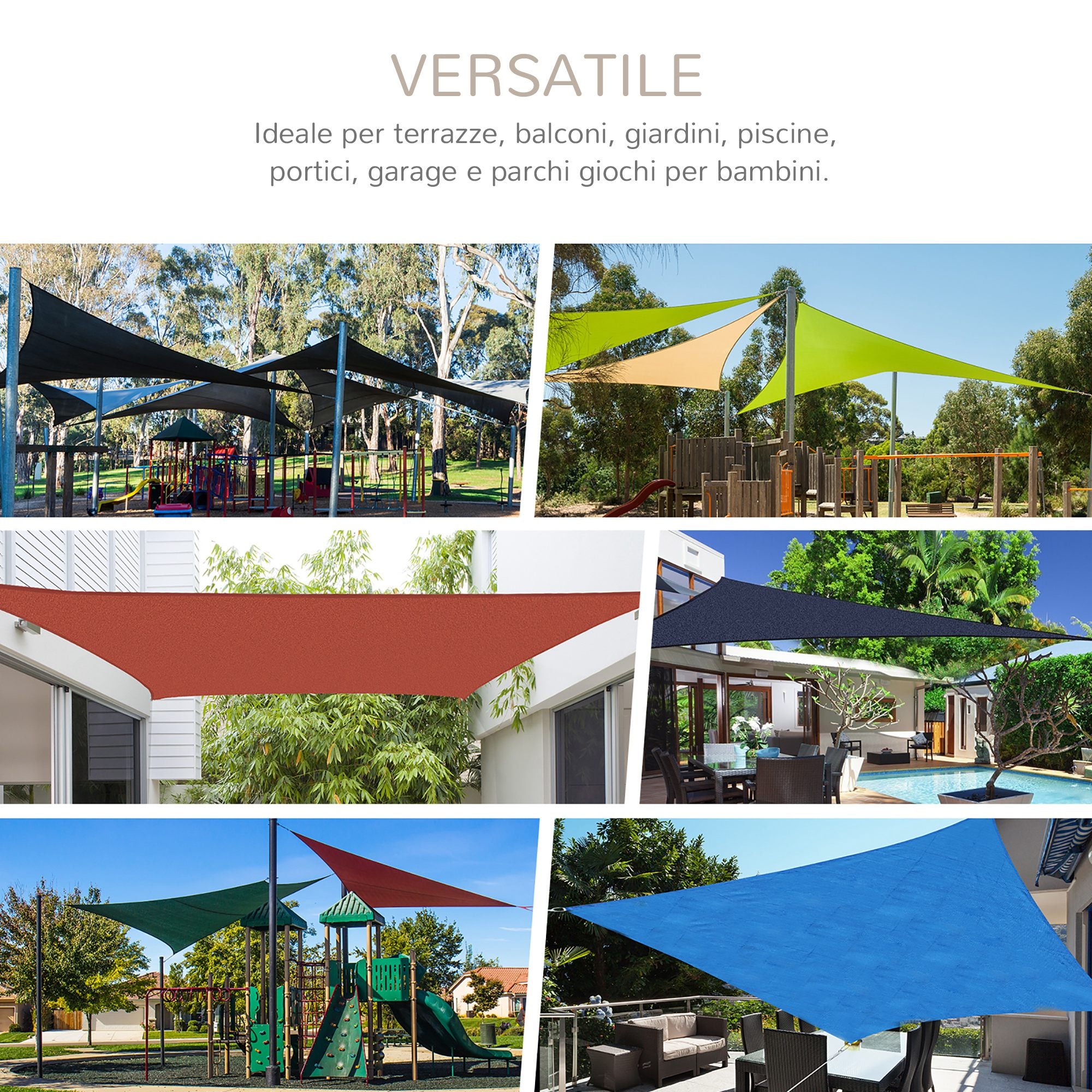 3x3x3m HDPE Triangle Sun Shade Sail for Outdoor Spaces, Cream/Ivory White