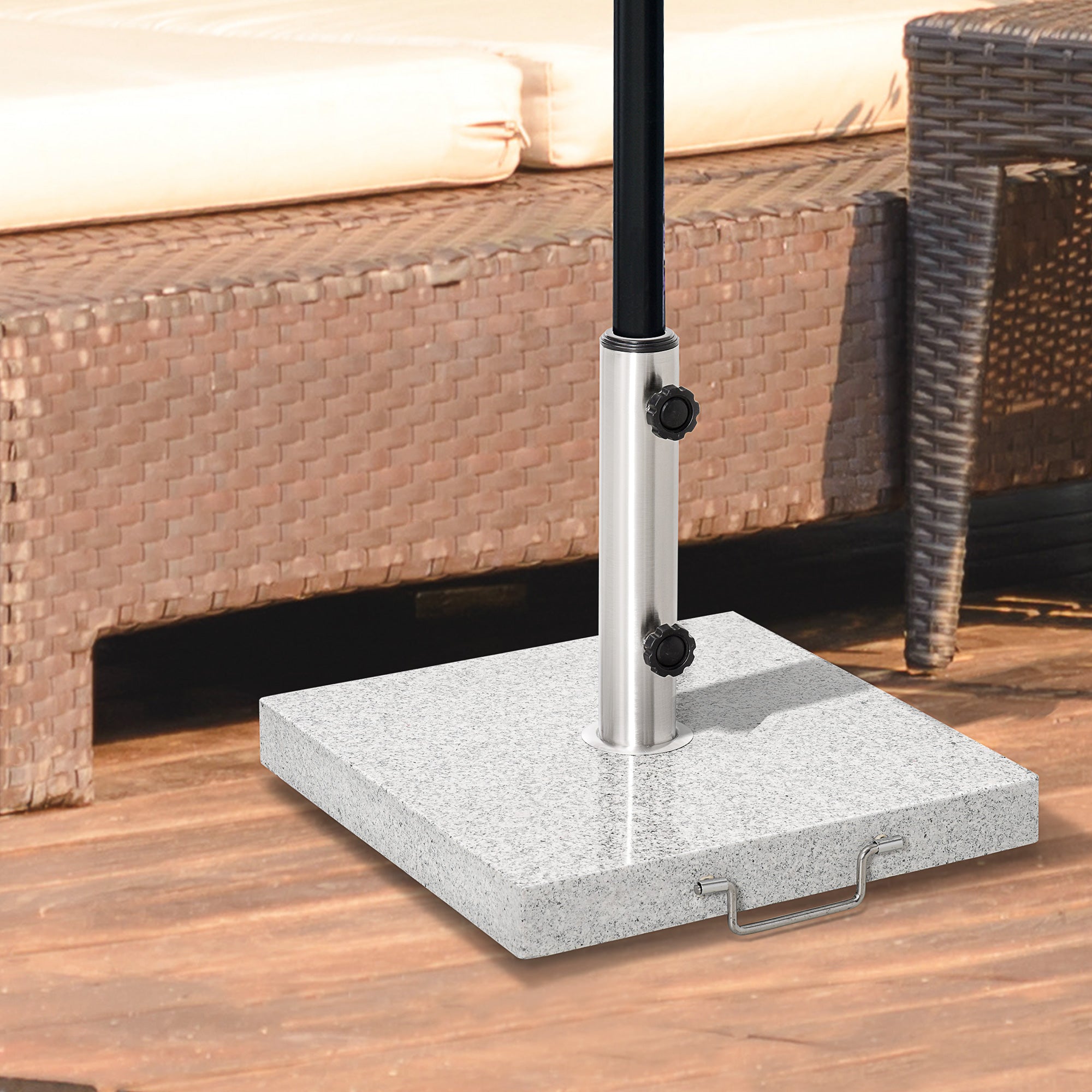 Marble Garden Umbrella Base Stand Weight 25kg 40×40×36cm