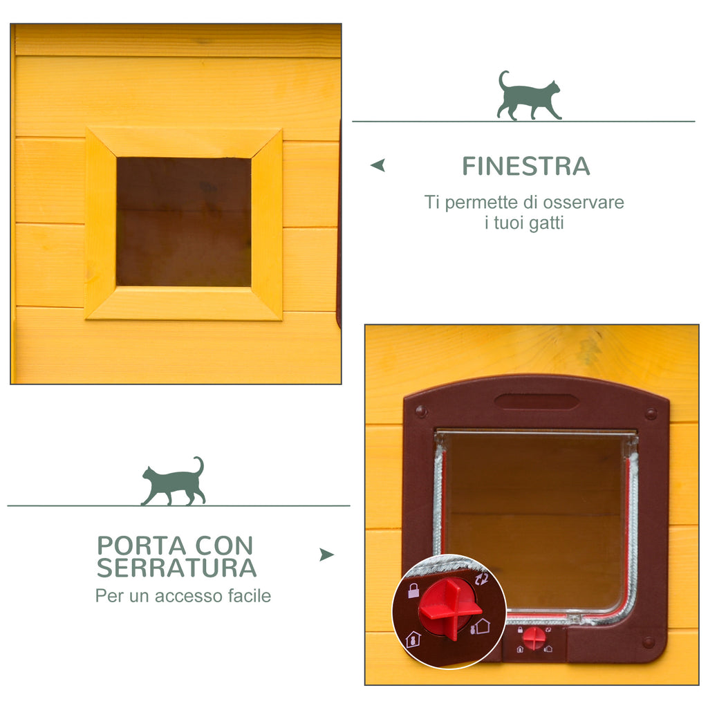 PawHut Kennel House for Pets in Fir Wood 70 x 51.5 x 60cm - Borgè