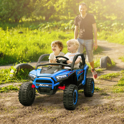 Electric Car for Children 3-8 Years 24V with Manual Guide and Remote Control, Speed 5-7km/h, Blue